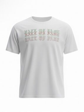 New Hall of Fame White Graphic Tee